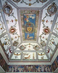Camera con Fregio di Amorini, Ceiling (detail)